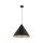 Lampe à suspendre métal noir Ø 50 cm grand E27 abat-jour conique