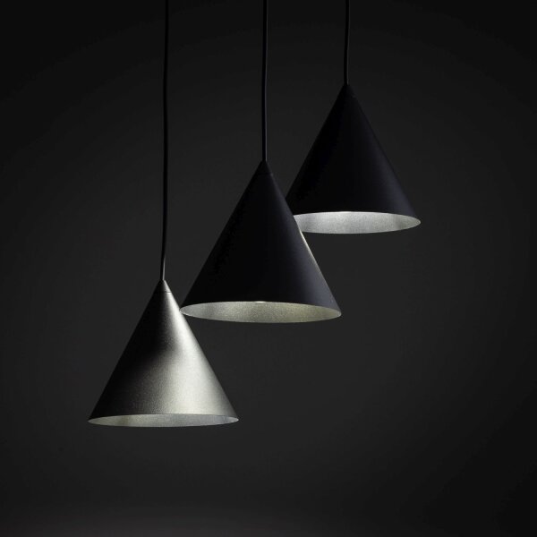 Lampe à suspendre noire ajustable 3 flammes E27 Ø 42 cm CODY