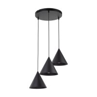 Lampe &agrave; suspendre noire ajustable 3 flammes E27...