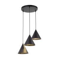 Lampe à suspendre noire ajustable 3 flammes E27...