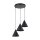 Lampe à suspendre noire ajustable 3 flammes E27 Ø 42 cm CODY