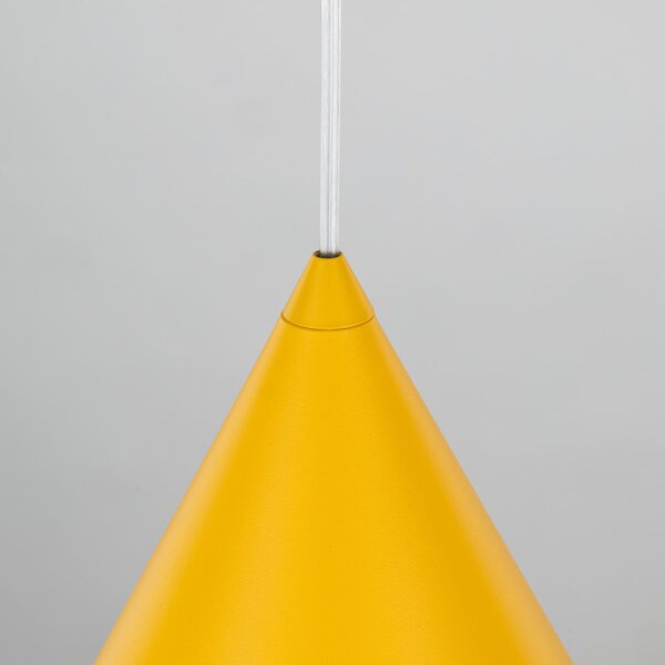 Lampe à suspendre jaune métal E27 Ø 25 cm H : max. 160 cm réglable