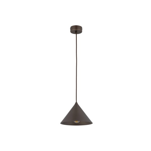 Lampe à suspendre brune Ø 19 cm H : max. 155 cm réglable métal E27