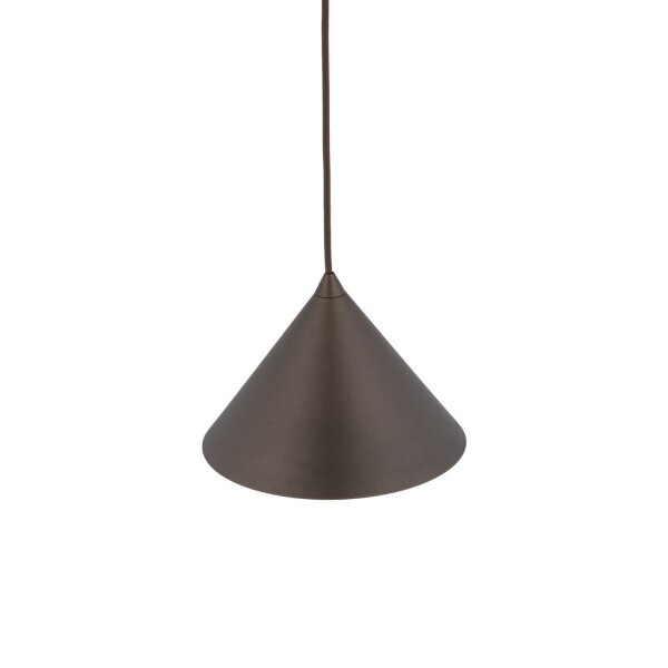 Lampe à suspendre brune Ø 19 cm H : max. 155 cm réglable métal E27