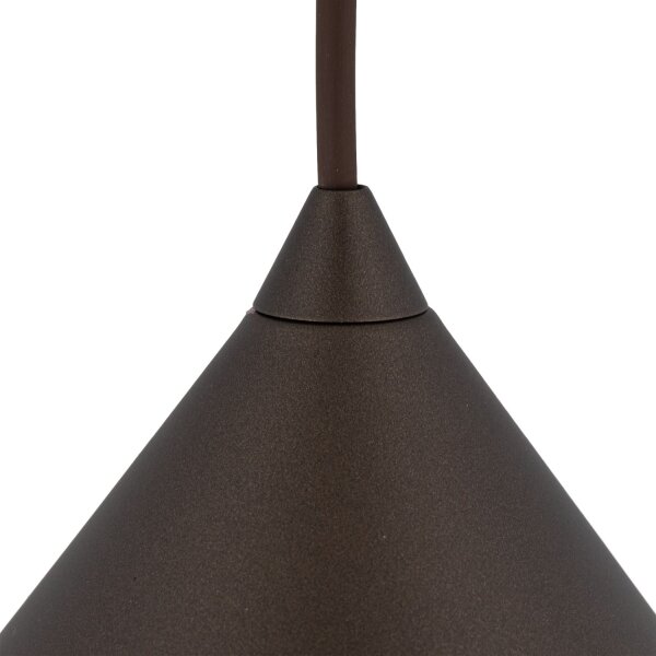 Lampe à suspendre brune Ø 19 cm H : max. 155 cm réglable métal E27