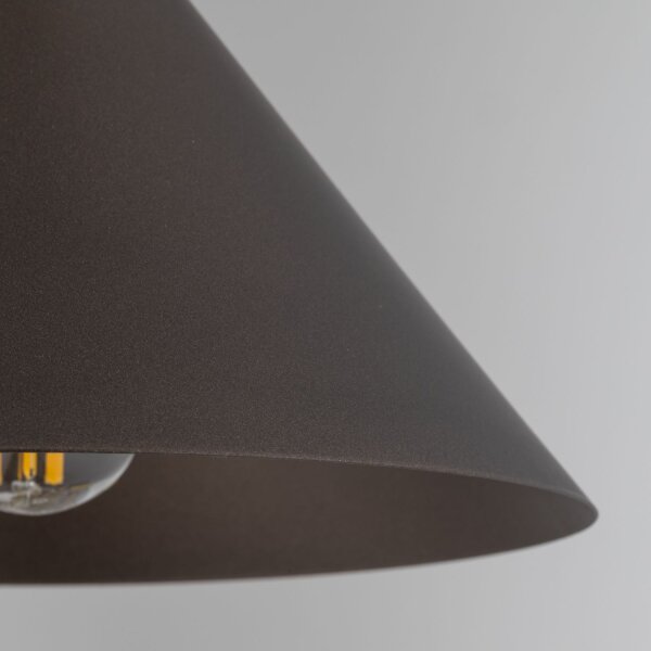 Lampe à suspendre brune Ø 19 cm H : max. 155 cm réglable métal E27