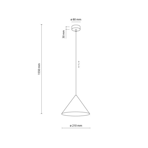 Lampe à suspendre brune Ø 19 cm H : max. 155 cm réglable métal E27