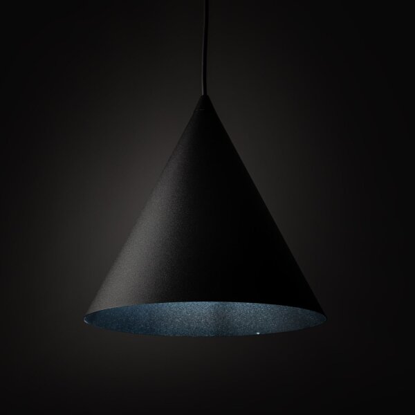 Lampe à suspendre noire métal Ø 25 cm H : max. 160 cm E27