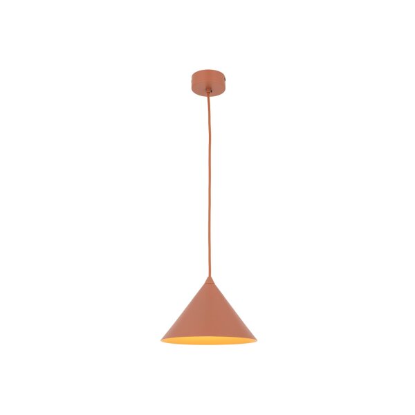 Suspension métal Ø 19 cm H : max. 155 cm Rouge E27 Retro