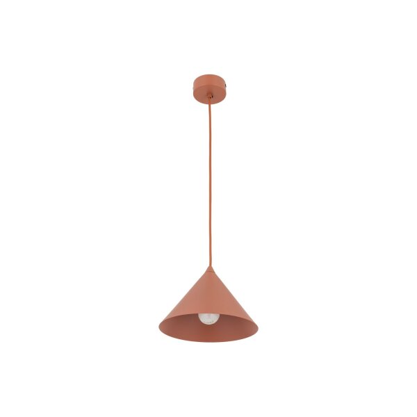 Suspension métal Ø 19 cm H : max. 155 cm Rouge E27 Retro