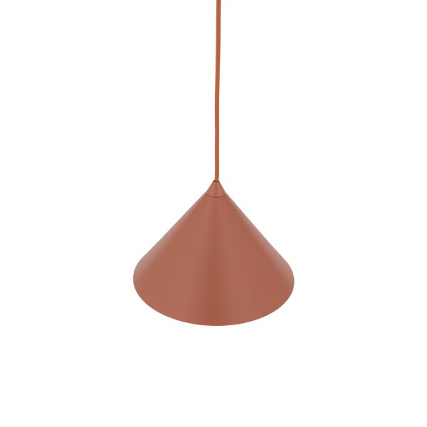 Suspension métal Ø 19 cm H : max. 155 cm Rouge E27 Retro