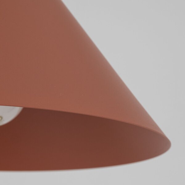 Suspension métal Ø 19 cm H : max. 155 cm Rouge E27 Retro