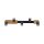 Plafonnier bois métal 85 cm long brun noir 5x GU10