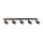 Plafonnier bois métal 85 cm long brun noir 5x GU10