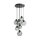 Suspension verre fumé 7x E27 ajustable Abat-jour sphérique
