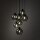 Suspension verre fumé 7x E27 ajustable Abat-jour sphérique