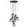 Suspension verre fumé métal H : max. 140 cm 9x E27