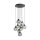 Suspension verre fumé métal H : max. 140 cm 9x E27