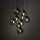 Suspension verre fumé métal H : max. 140 cm 9x E27
