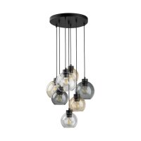 Lampe à suspendre verre fumé H : max. 140...
