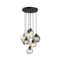 Lampe à suspendre verre fumé H : max. 140...