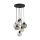 Lampe à suspendre verre fumé H : max. 140 cm réglable 7x E27