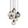 Lampe à suspendre verre fumé H : max. 140 cm réglable 7x E27