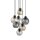 Lampe à suspendre verre fumé H : max. 140 cm réglable 7x E27