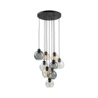 Suspension verre fum&eacute; H : max. 140 cm...