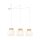 Lampe à suspendre réglable tissu jute L : max. 4 m E27 3-flamme