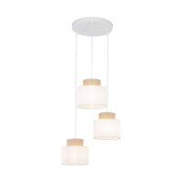 Suspension réglable tissu jute H : max. 1,1 m 3x E27