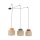 Lampe à suspendre réglable L : max. 4 m flexible jute tissu 3x E27