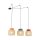 Lampe à suspendre réglable L : max. 4 m flexible jute tissu 3x E27