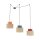 Lampe à suspendre réglable L : max. 4 m flexible jute tissu 3x E27