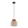 Suspension Jute Tissu Métal Ø 20 cm étroit Coloré E27