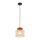 Suspension Jute Tissu Métal Ø 20 cm étroit Coloré E27