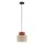 Suspension Jute Tissu Métal Ø 20 cm étroit Coloré E27