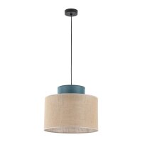 Lampe à suspendre réglable jute tissu E27...