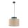 Lampe à suspendre réglable jute tissu E27 ronde Ø 38 cm BRADY