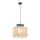 Lampe à suspendre réglable jute tissu E27 ronde Ø 38 cm BRADY