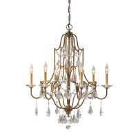 Lustre CANDELA 14 bronze antique raccourcissable...