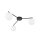 Plafonnier verre métal L : 56,5 cm G9 noir blanc 3 flammes