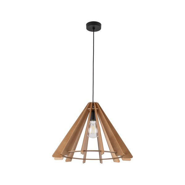 Suspension en bois E27 Ø 50 cm H : max. 160 cm réglable