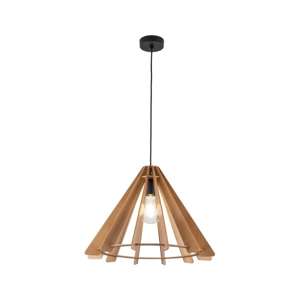 Suspension en bois E27 Ø 50 cm H : max. 160 cm réglable