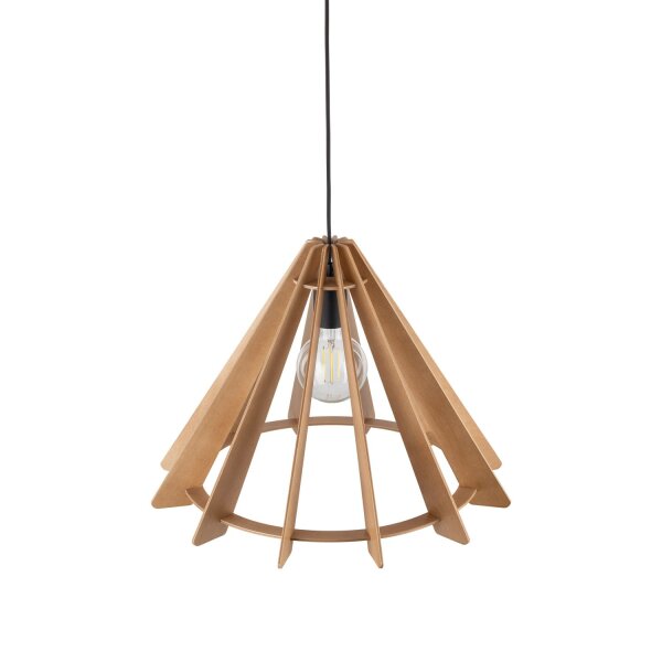 Suspension en bois E27 Ø 50 cm H : max. 160 cm réglable
