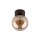 Lampe de plafond petite boule Ø 12 cm H : 15 cm verre fumé métal G9