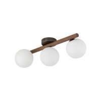 Lampe à suspendre bois métal verre L : 33...