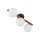 Lampe à suspendre bois métal verre L : 33 cm brun blanc