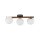 Lampe à suspendre bois métal verre L : 33 cm brun blanc