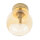 Plafonnier verre fumé Ø 12 cm rond en ambre or G9